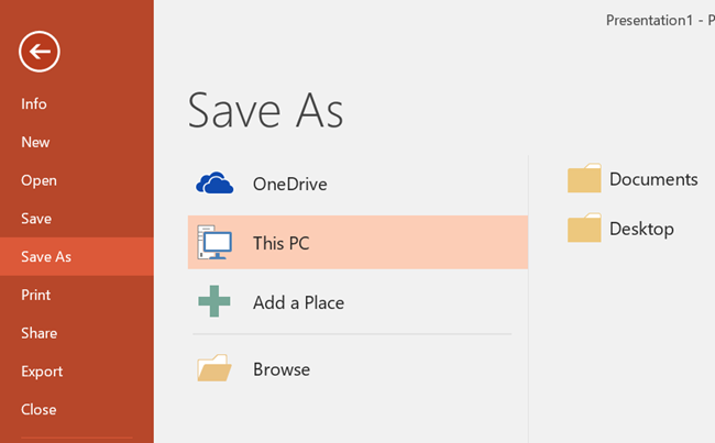 Save power point