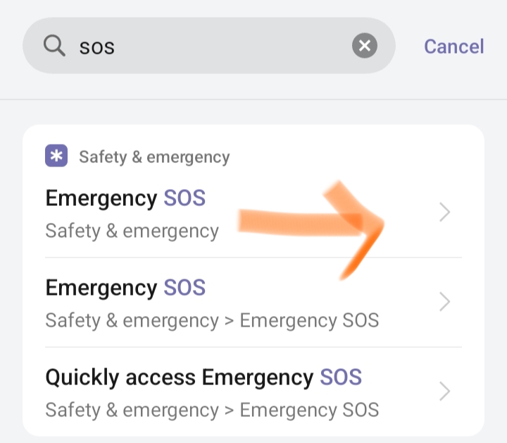 Emergency SOS