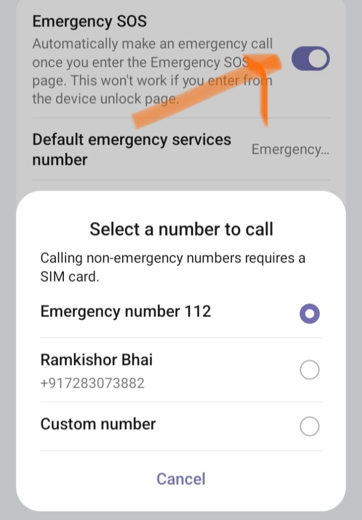 Emergency SOS